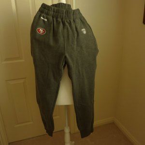 Men's Fleece Sweatpants 49er NFL Reebok Med Gray